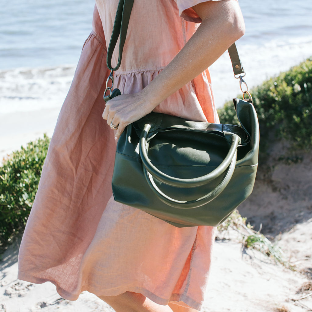 Paris Army Leather Tote Bag