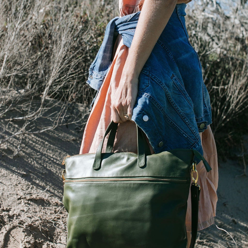 Rome Army Leather Tote Bag