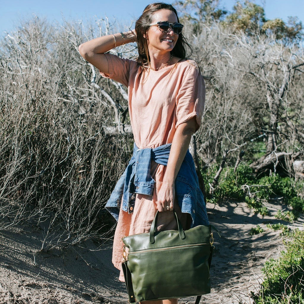 Rome Army Leather Tote Bag