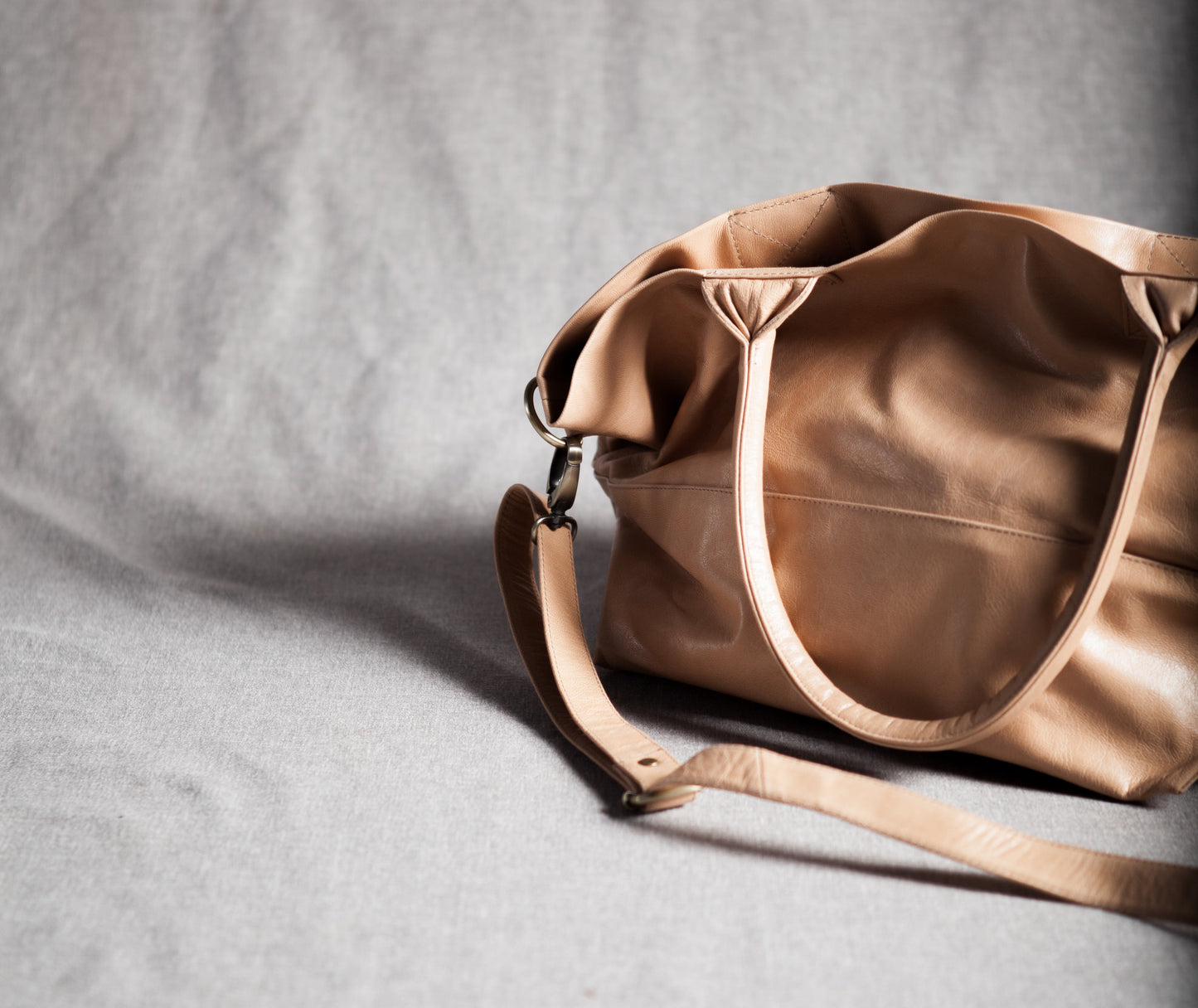Paris Blush Leather Tote Bag