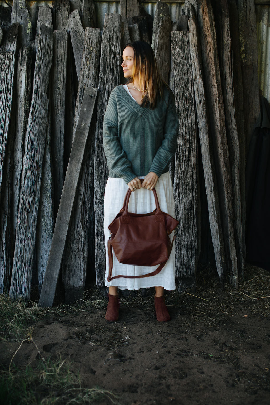 Paris Cocoa Leather Tote