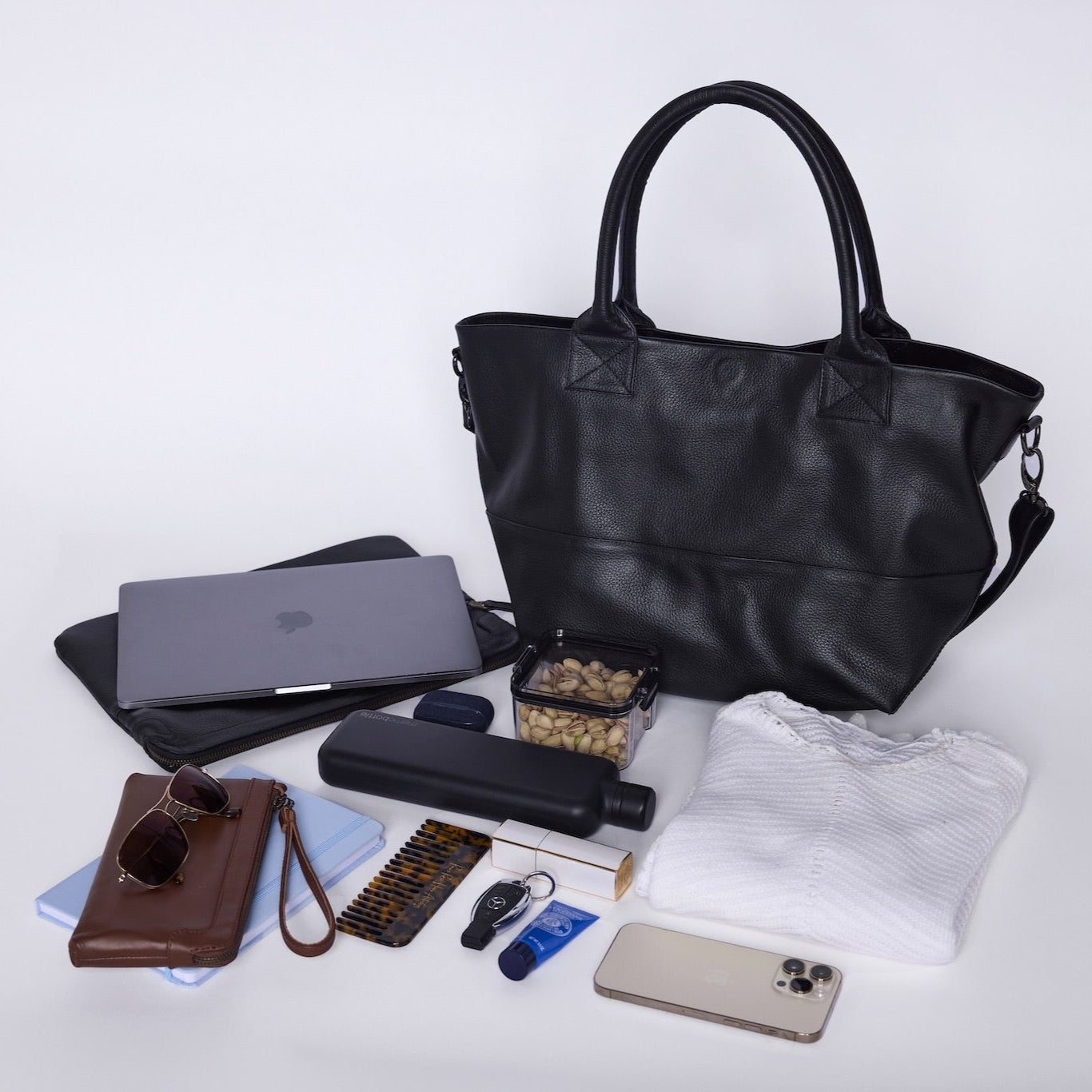 Paris Cocoa Leather Tote