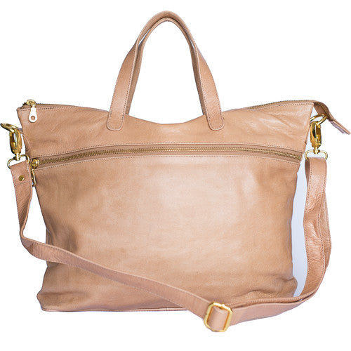 Rome Blush Leather Tote Bag