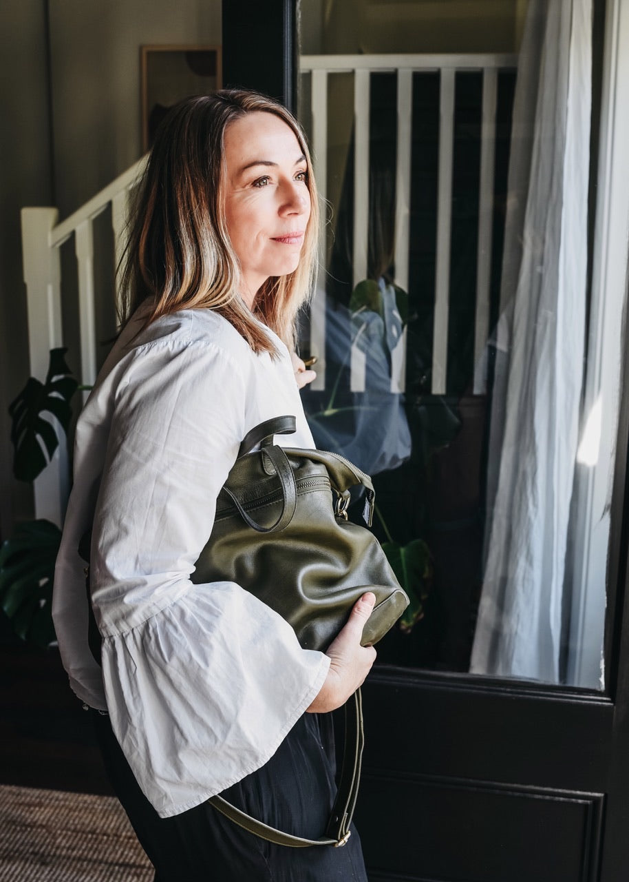 Rome Army Leather Tote Bag